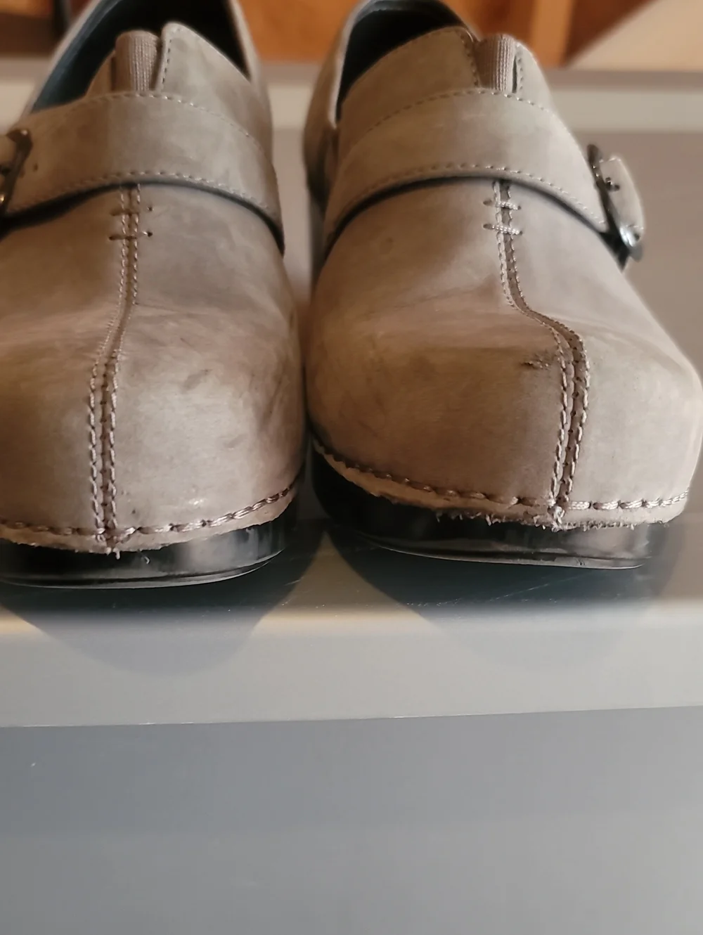 Dansko Tamara Gray Suede Buckle Clog Size 37 - Picture 6 of 8